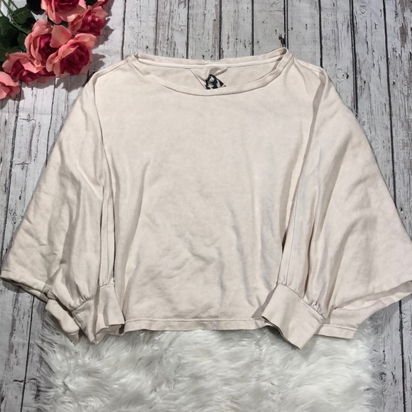 Mark and Estel Tops - Mark and Estel Poncho Oversized Cream Sweatshirt